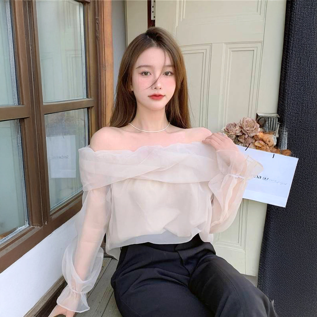 フェアリー シアーシャツブラウス