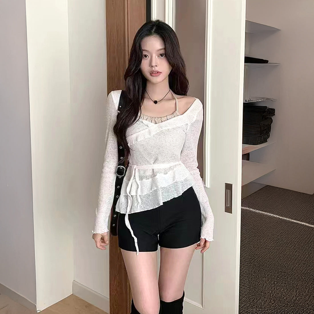 キャミレイヤードTシャツ