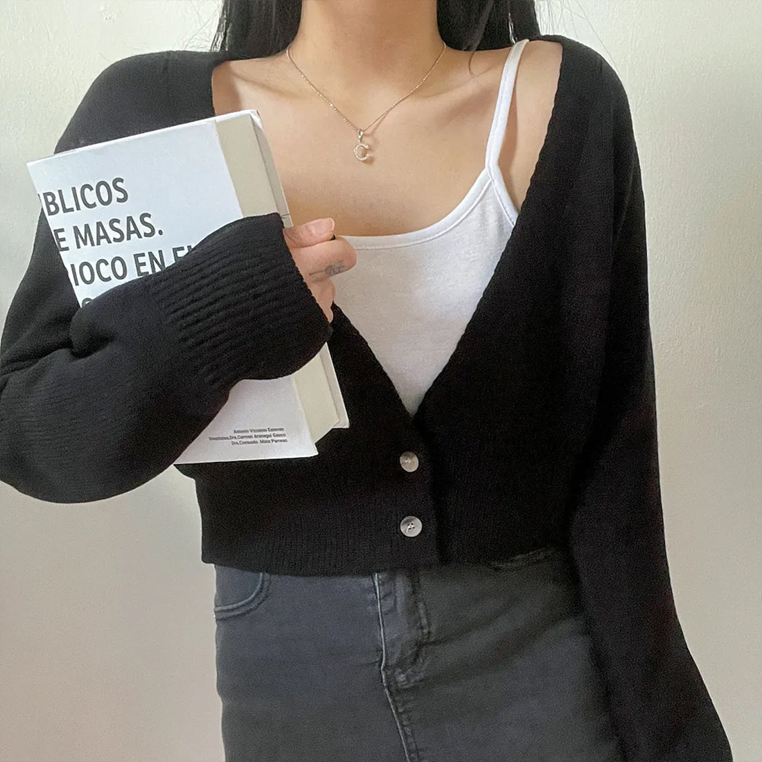 2WAYボタンラップカーディガン