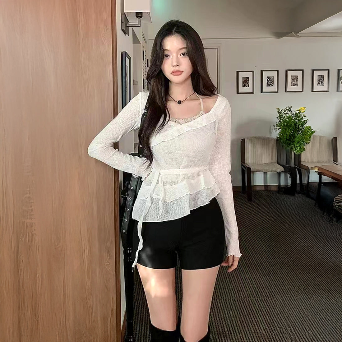 キャミレイヤードTシャツ