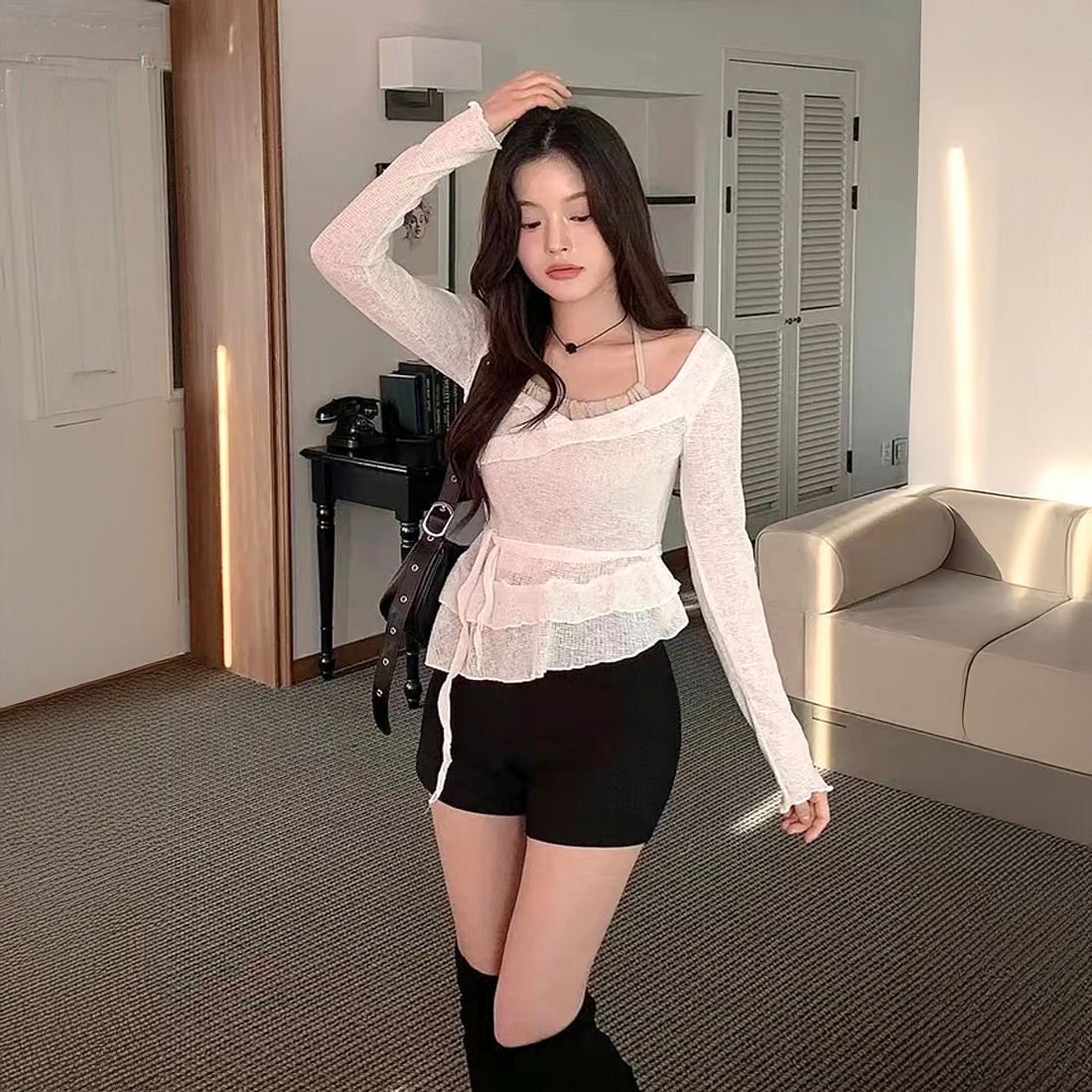 キャミレイヤードTシャツ