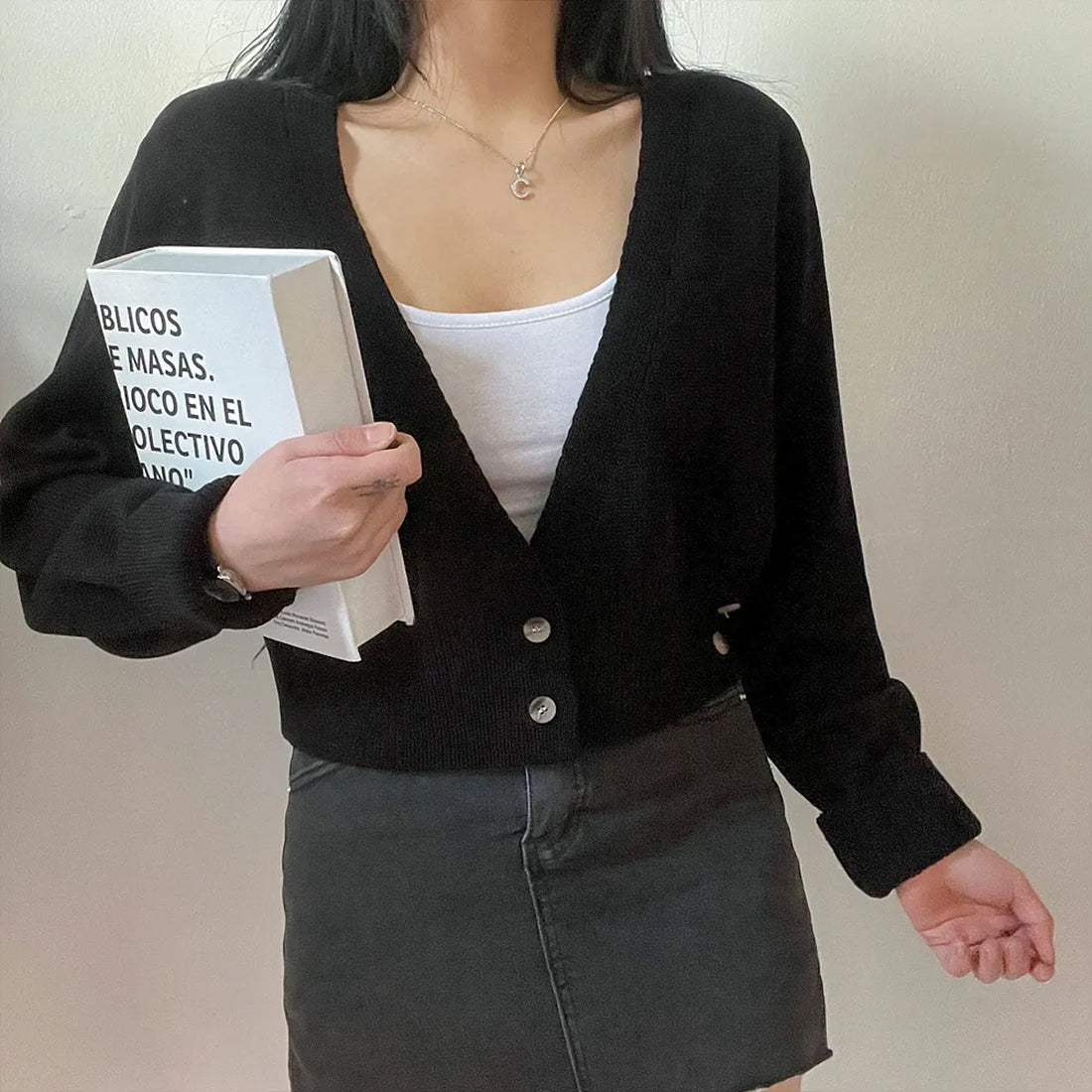 2WAYボタンラップカーディガン