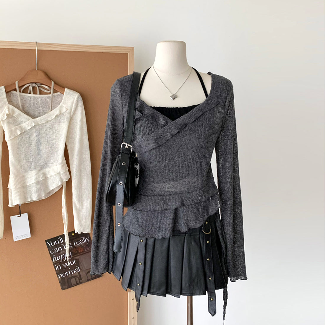 キャミレイヤードTシャツ