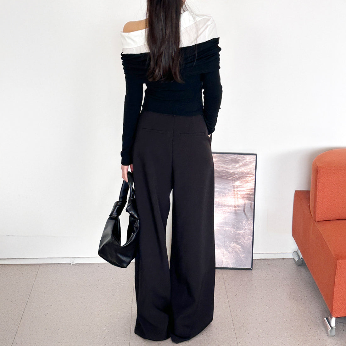 オフショルシャツレイヤードTシャツ