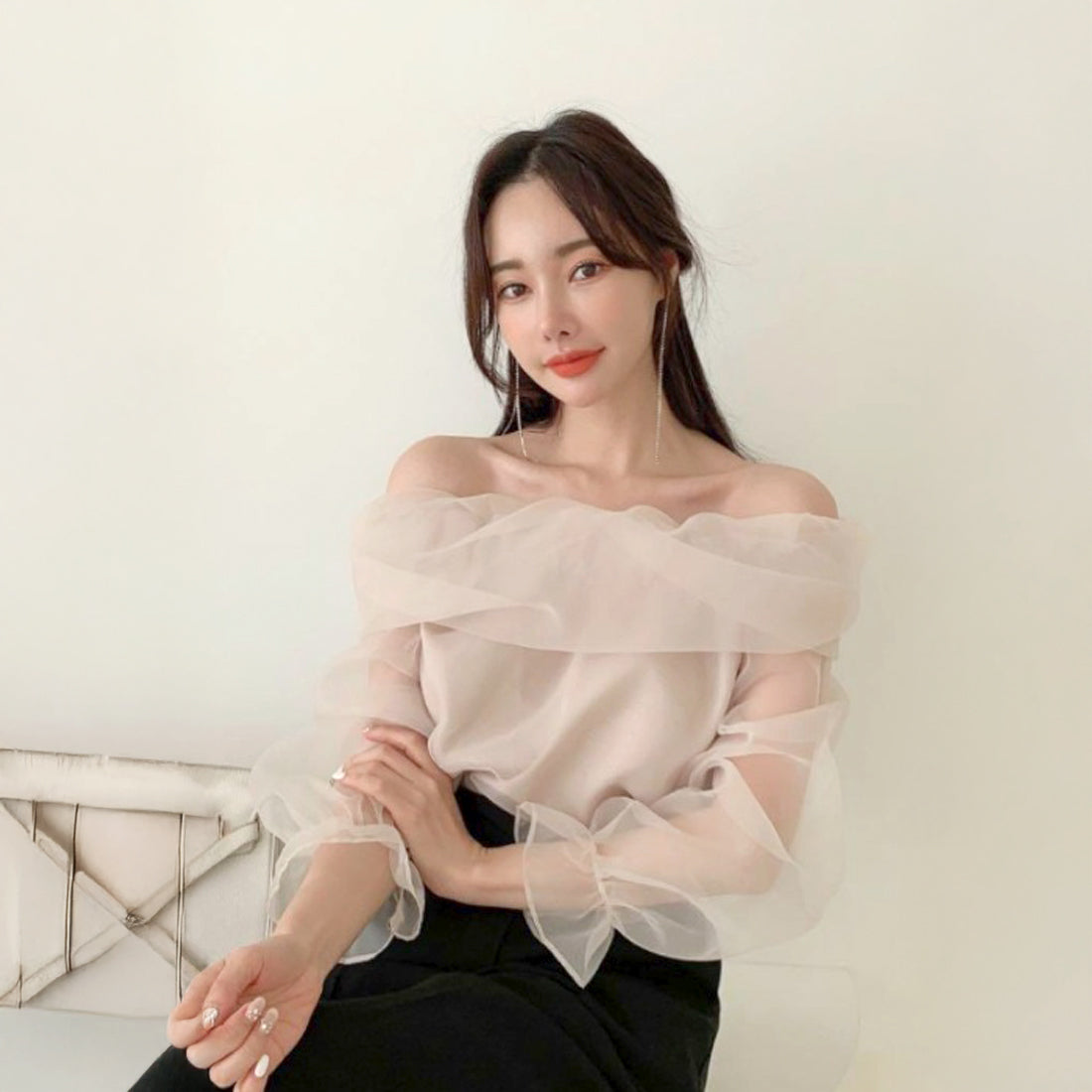 フェアリー シアーシャツブラウス