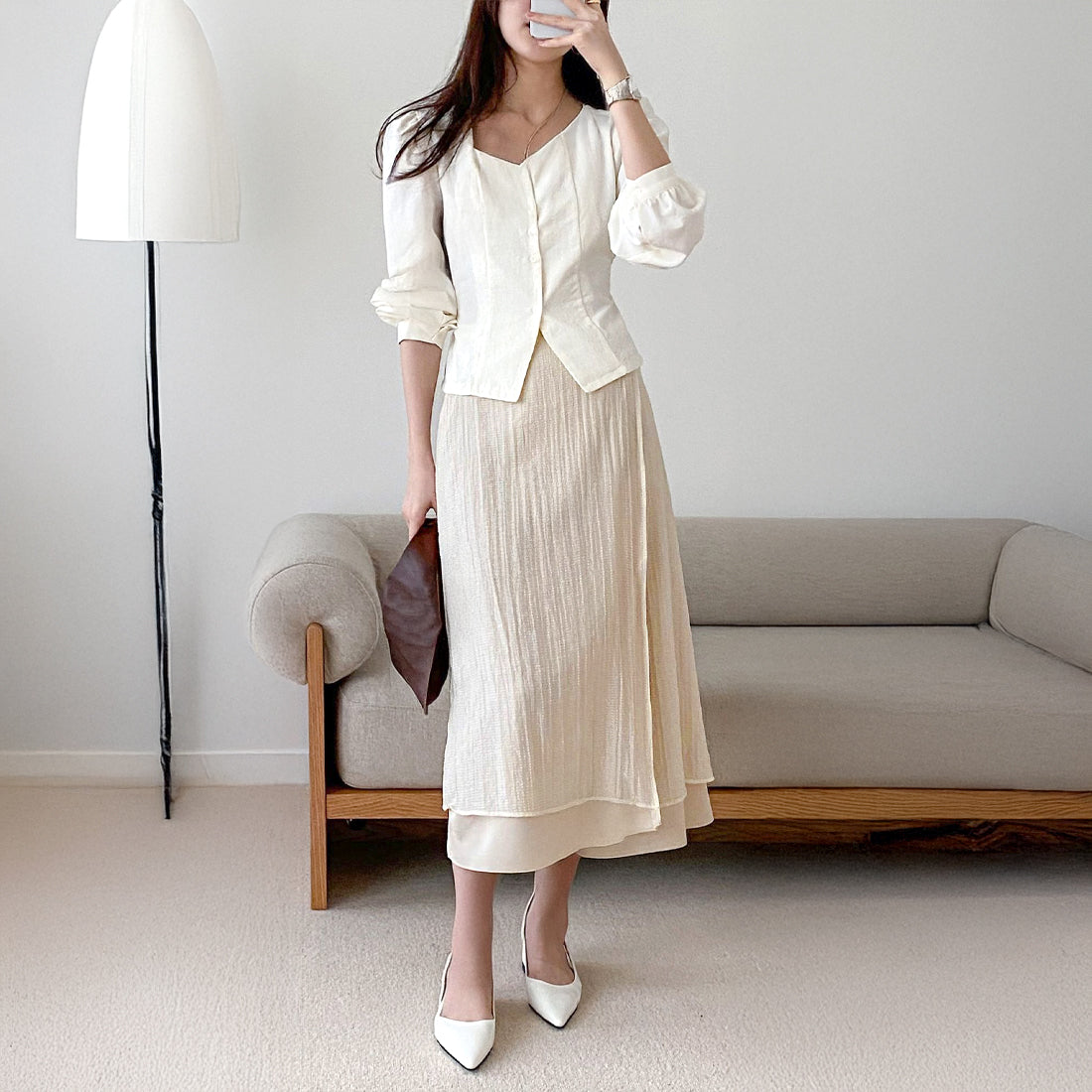 ビスク二重スカート