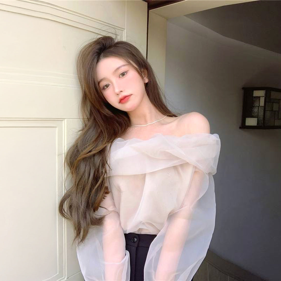 フェアリー シアーシャツブラウス