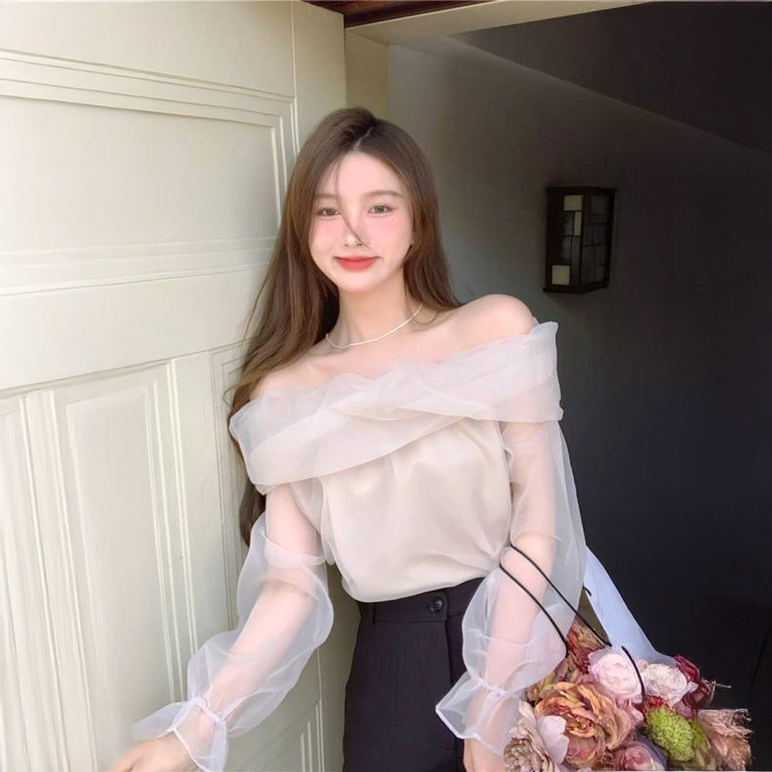 フェアリー シアーシャツブラウス