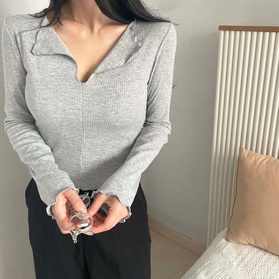 スリットリブTシャツ