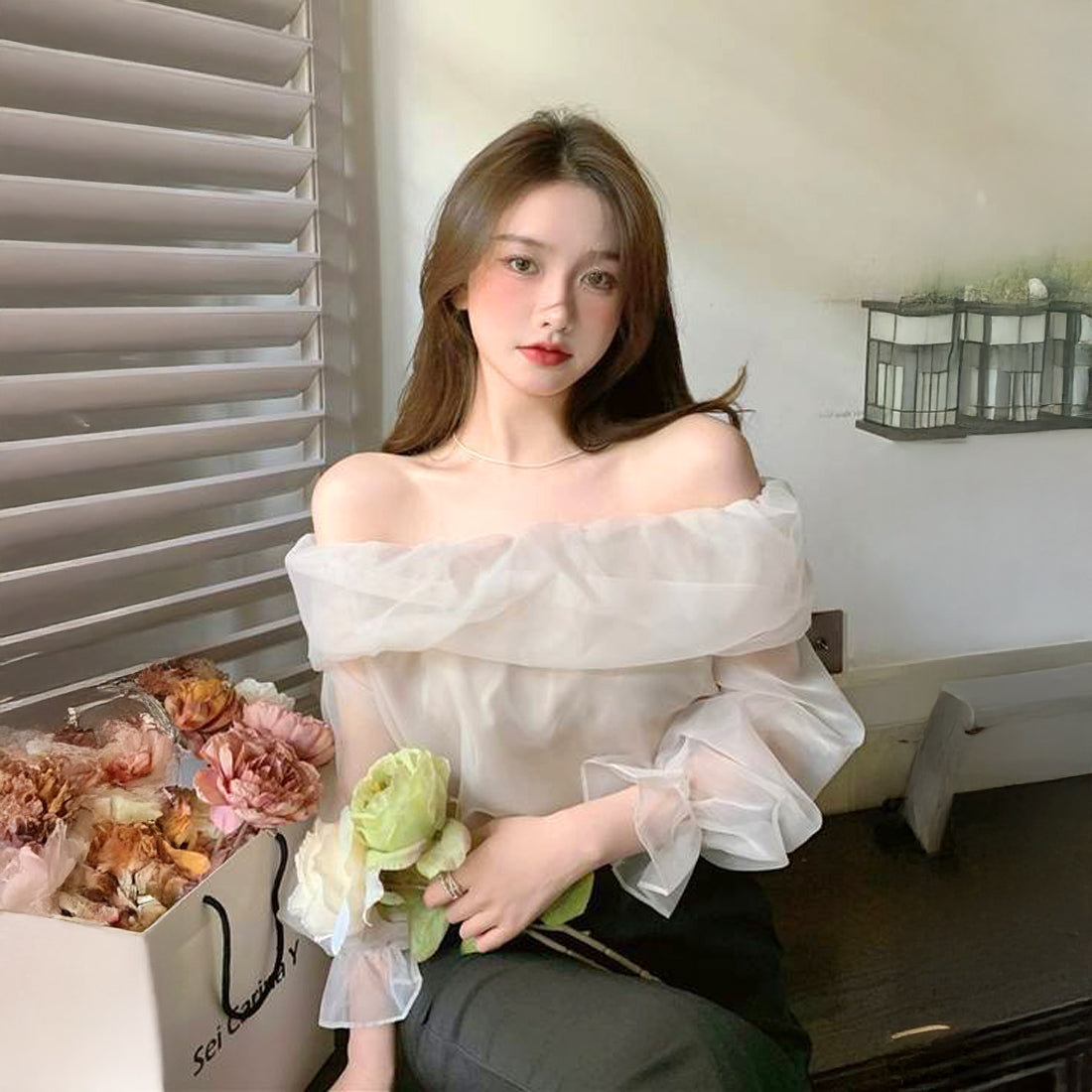 フェアリー シアーシャツブラウス