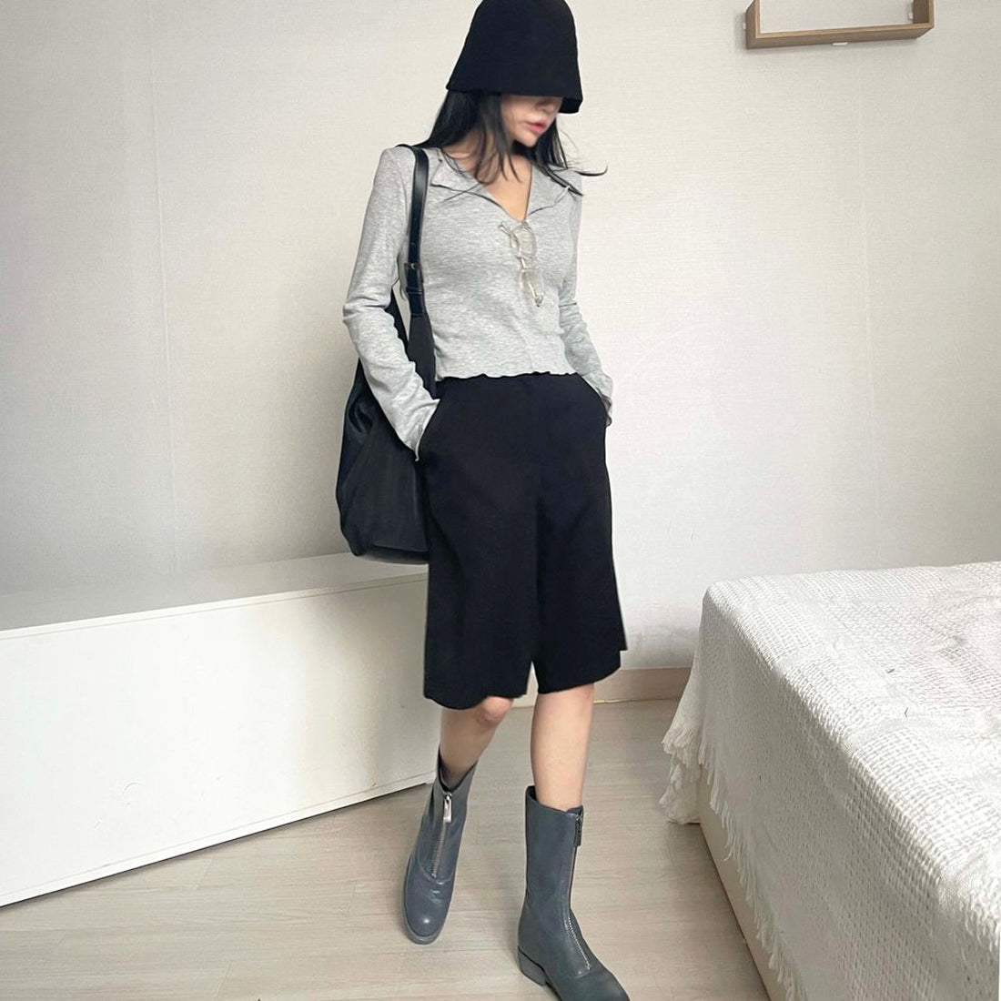 スリットリブTシャツ