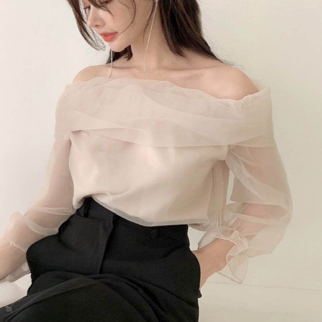 フェアリー シアーシャツブラウス