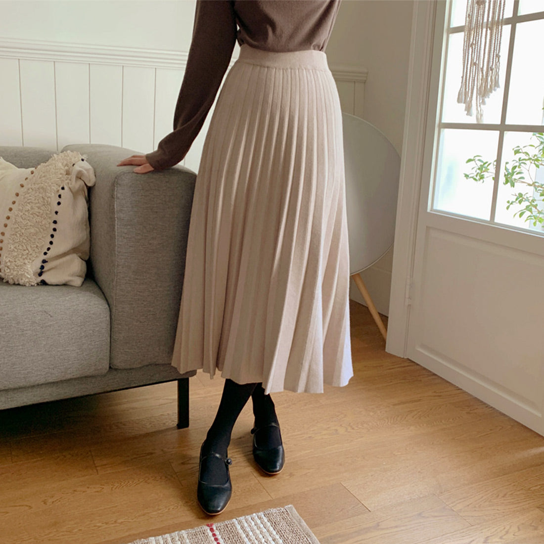 ニットプリーツスカート