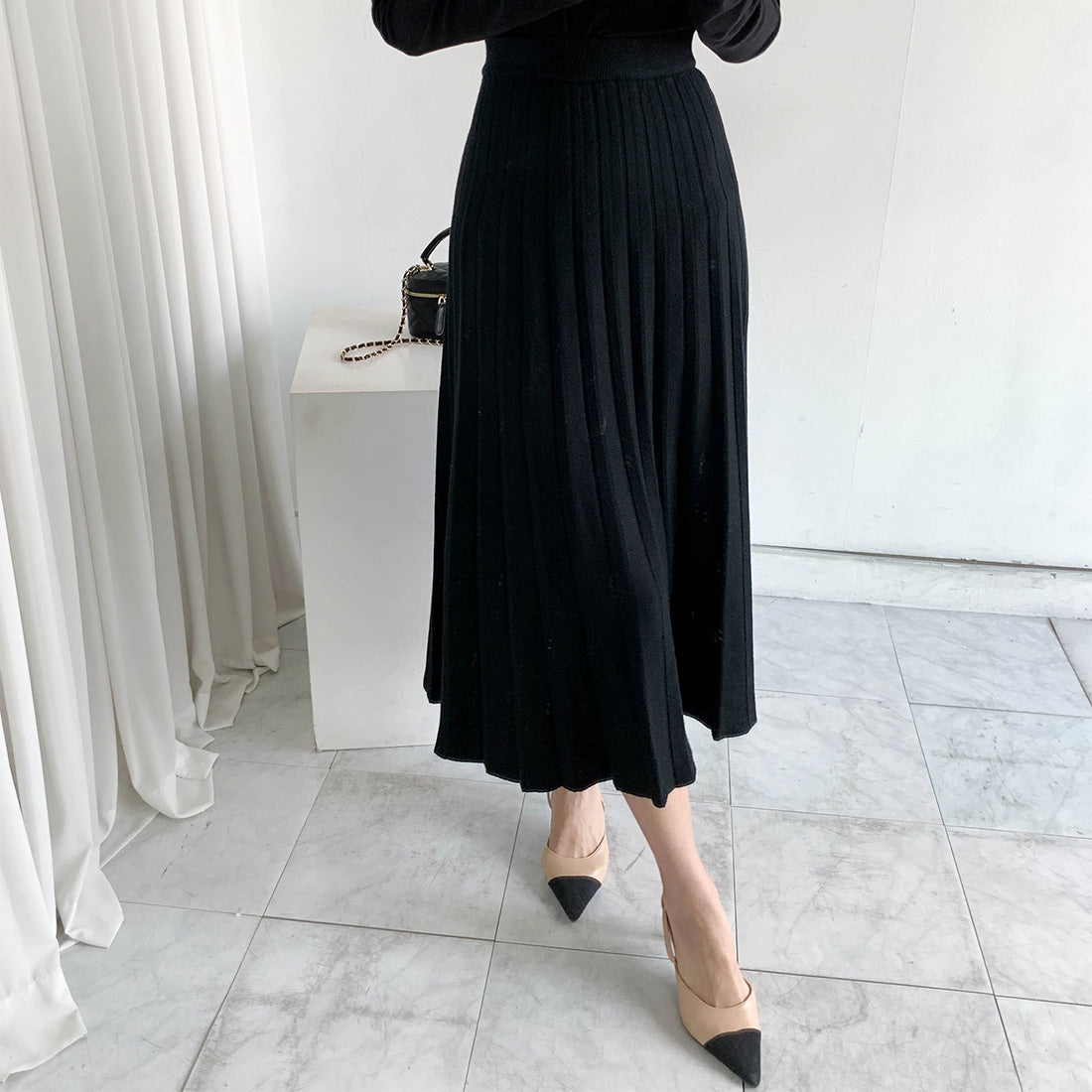 ニットプリーツスカート