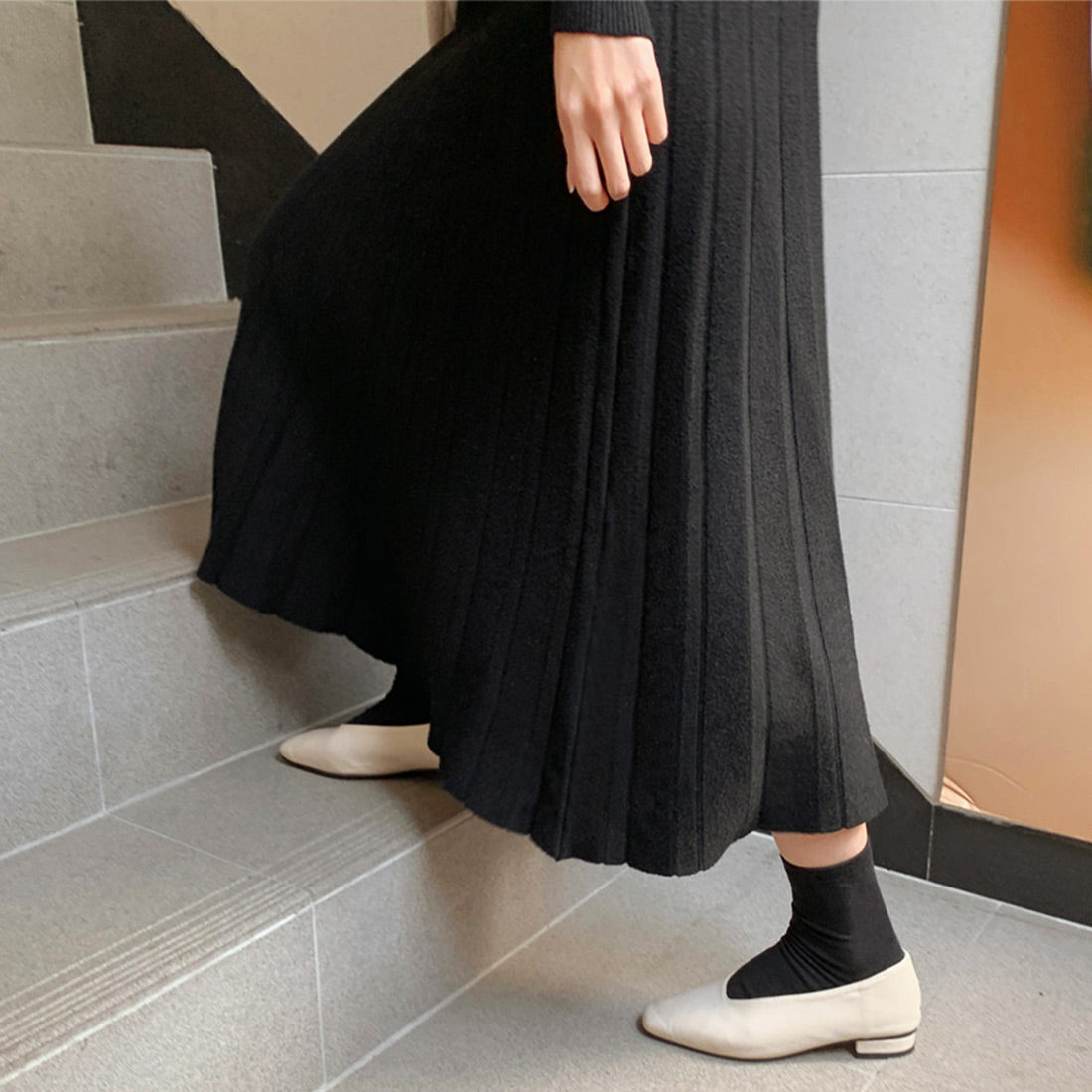 ニットプリーツスカート