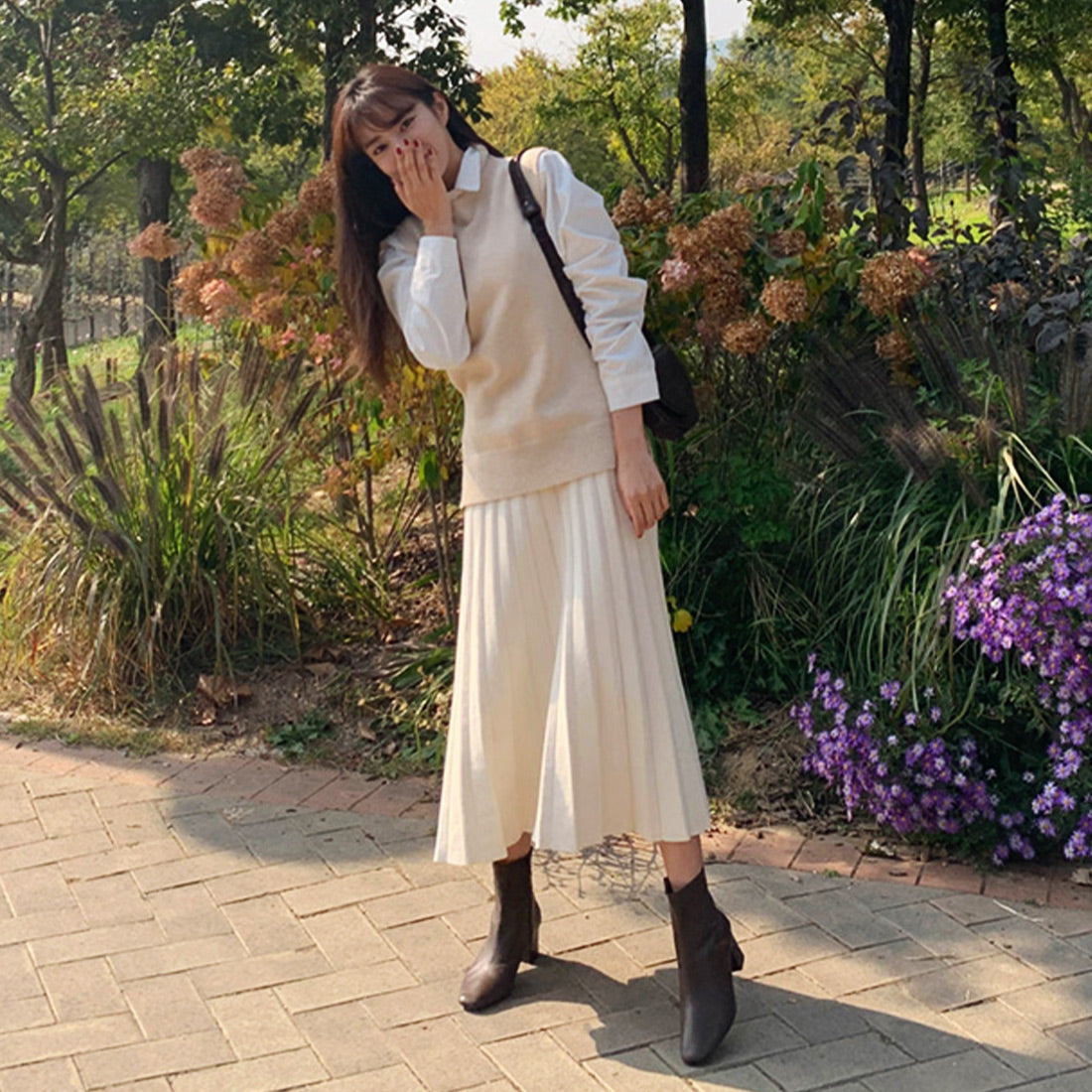 ニットプリーツスカート