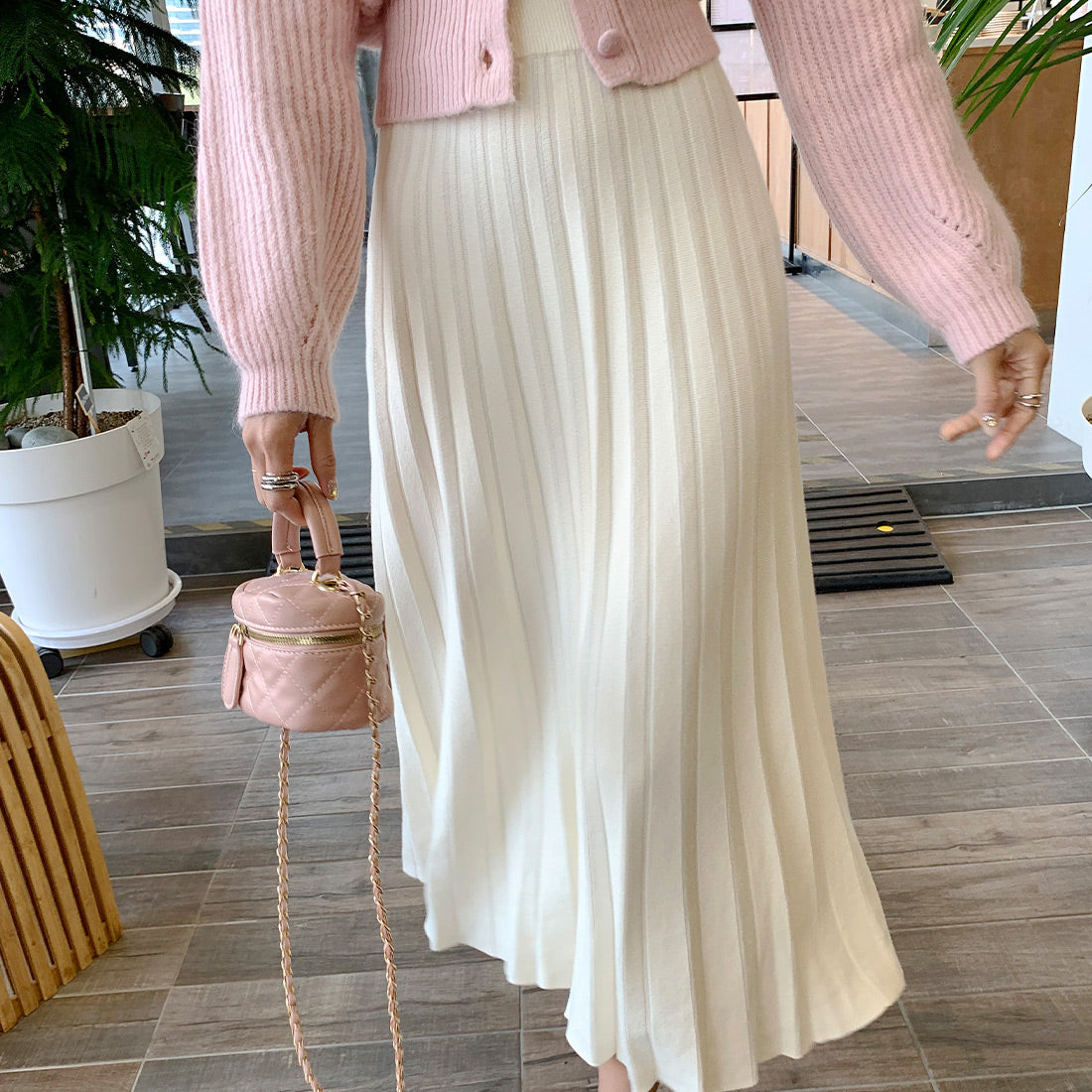 ニットプリーツスカート