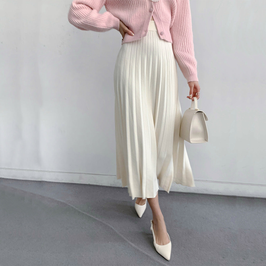 ニットプリーツスカート